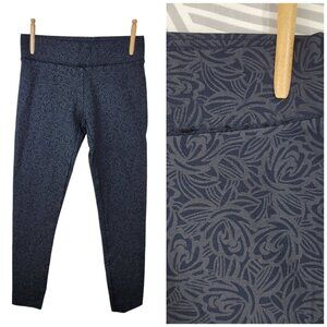 NEW Loft Leggings Size XS Black Pull On Stretch Waist Pants Floral